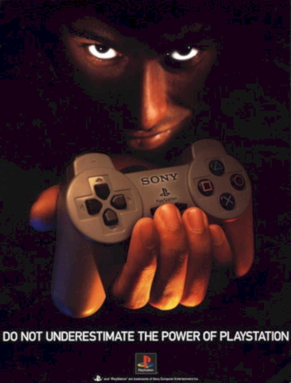 Playstation Controller Power 1990s Vintage Retro Advert