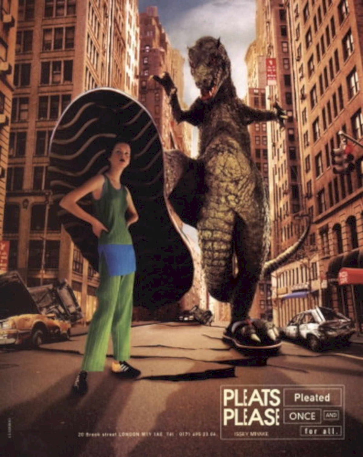 Pleated Dinosaur Nyc 1990s Vintage Retro Advert