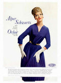 Pleated Dress Alper 1950s Vintage Retro Advert Poster