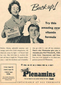 Plenamins Couple Buck 1950s Vintage Retro Advert Poster