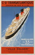 Plm Cie Gle Transatlantique Paquebot Ville D Alger Hook A4 12X8 Aluminium A4 Photo Print