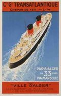 Plm Cie Gle Transatlantique Paquebot Ville D Alger Hook Vintage Advert A4 Photo Print