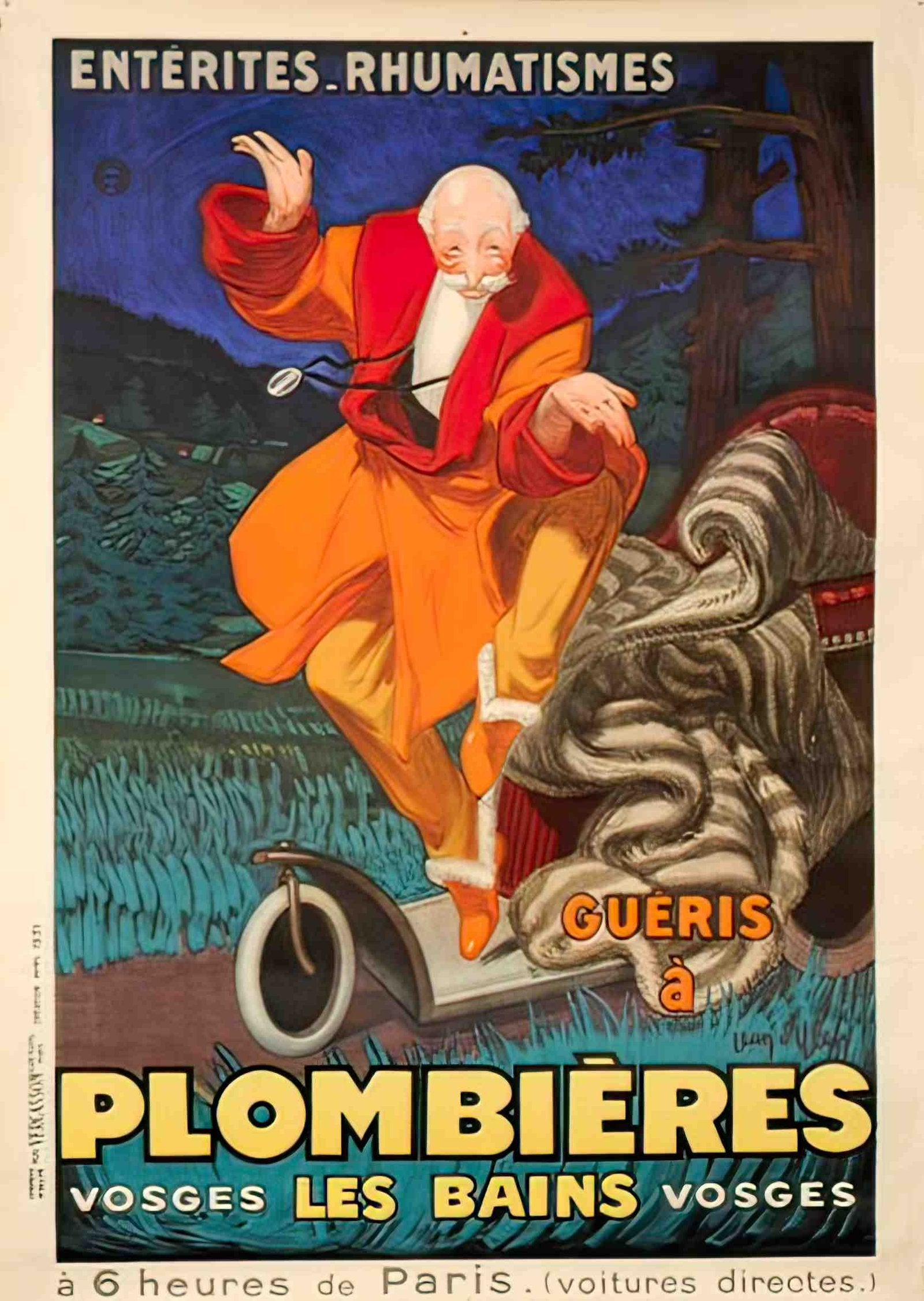 Plombieres Advert A4 Photo Print