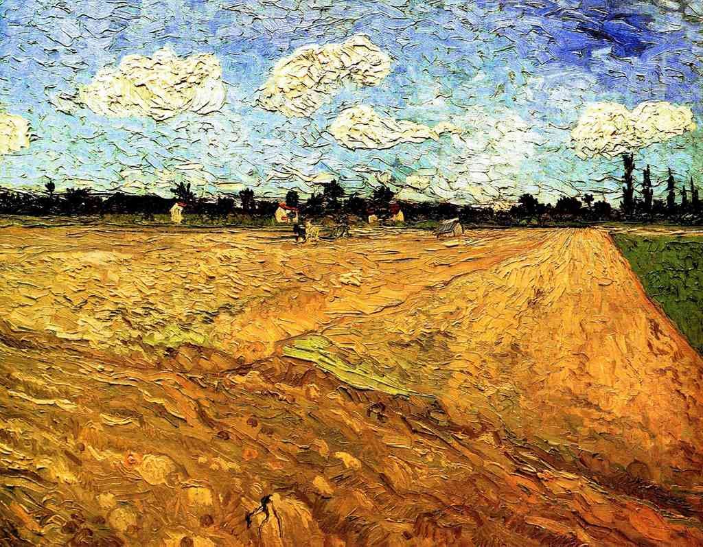 Ploughed Field Van Gogh A4 Photo Print