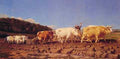 Ploughing in the Nivernais A4 Photo Print
