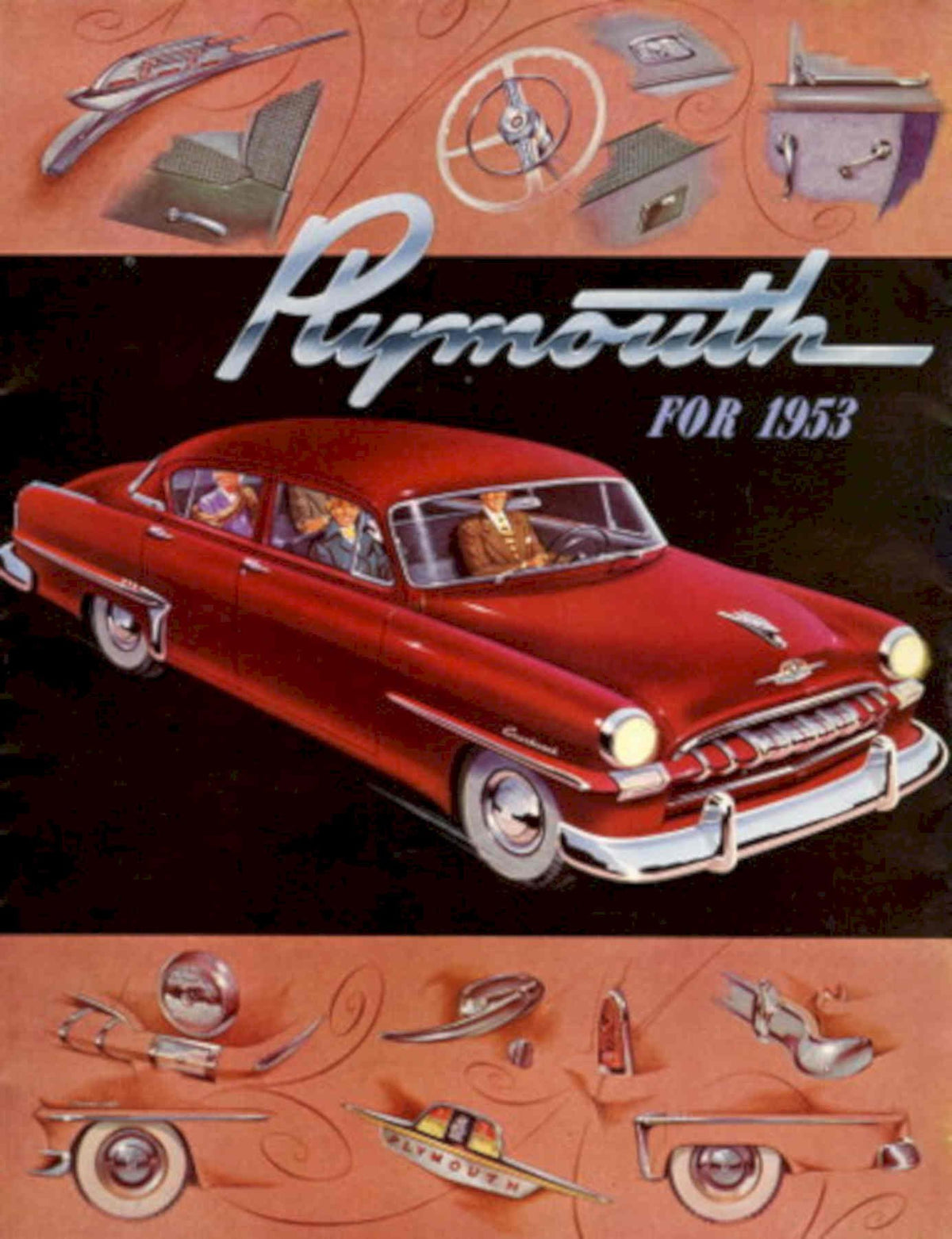 Plymouth 1953 Brochure 1950s Vintage Retro Advert Poster