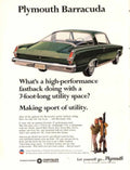 Plymouth Barracuda 1970 1960s Vintage Retro Advert