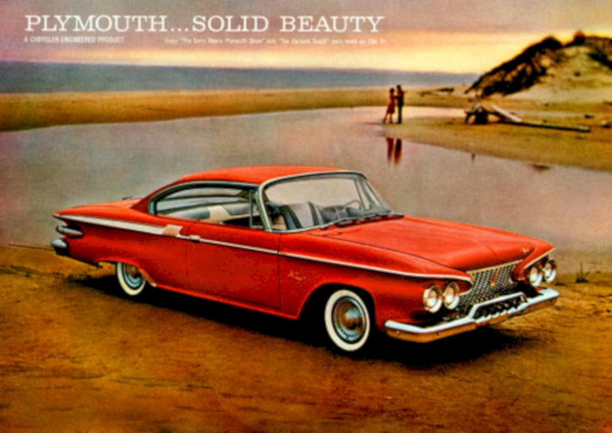 Plymouth Beach Beauty 1960s Vintage Retro Advert