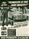 Plymouth Beauty Suitcases 1940s Vintage Retro Advert Poster