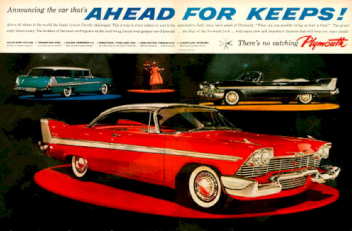 Plymouth Cars 1957 1950s Vintage Retro Advert Poster
