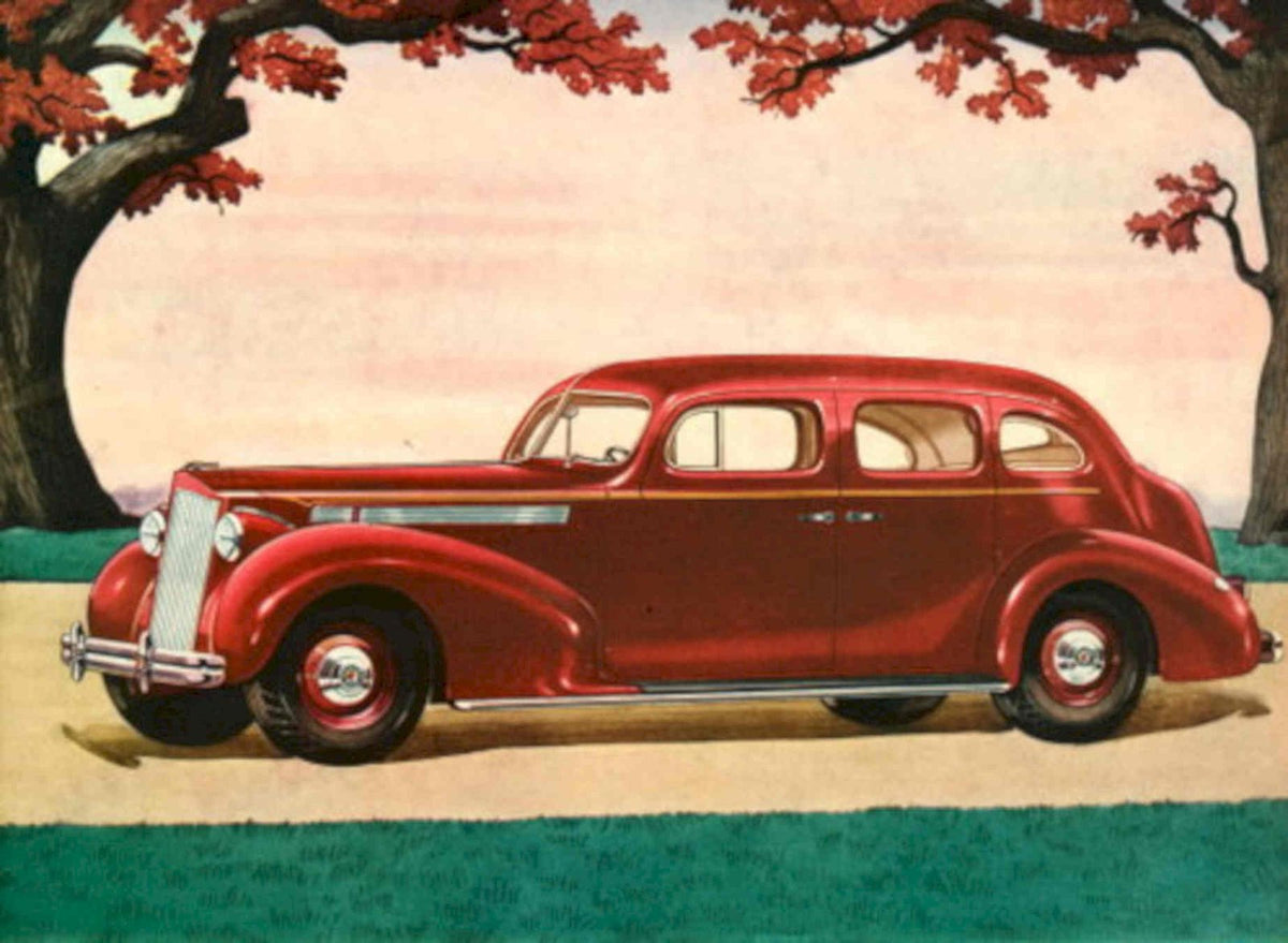 Plymouth Deluxe Coupe 1930s Vintage Retro Advert Poster