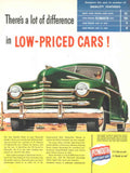 Plymouth Deluxe Sedan 1940s Vintage Retro Advert Poster