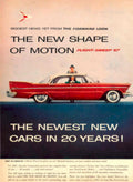 Plymouth Flight Sweep 2 1950s Vintage Retro Advert Poster