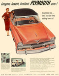 Plymouth Forward Look 1950s Vintage Retro Advert Poster