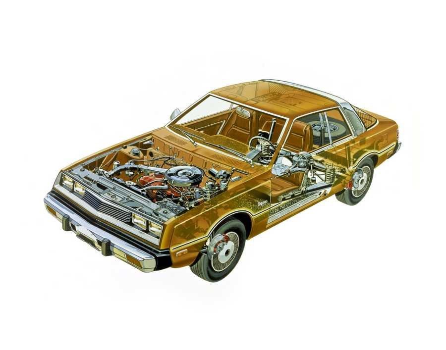 Plymouth Sapporo Coupe 1978 cutaway A4 Photo Print