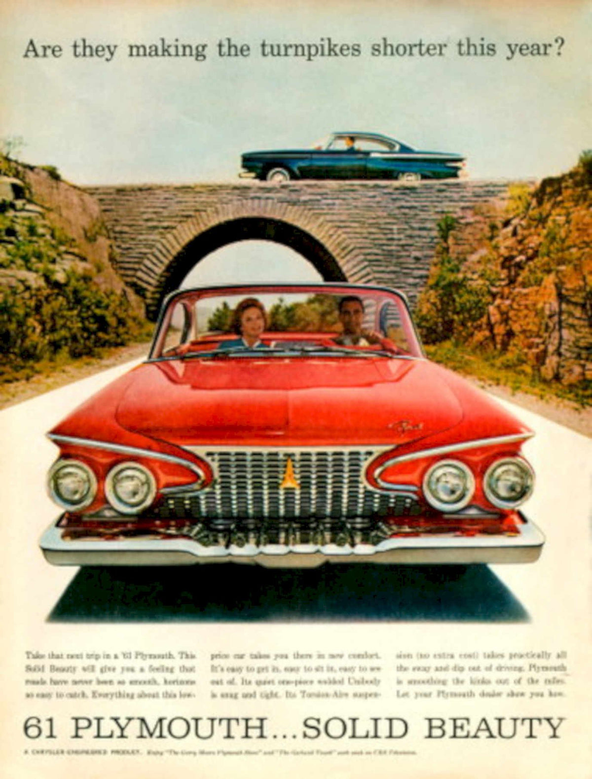 Plymouth Solid Beauty 1 1960s Vintage Retro Advert