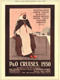 Po Cruises 1930 1930s Vintage Retro Advert Poster