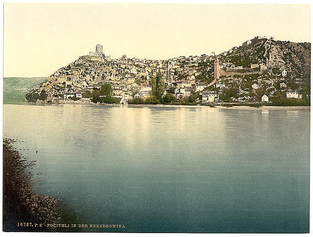 Pocitelj general view Herzegowina Vintage A4 Photo Print
