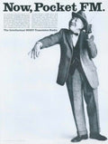 Pocket Fm Sony 1960s Vintage Retro Advert