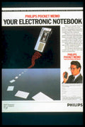 Pocket Memo Philips 1980s Vintage Retro Advert