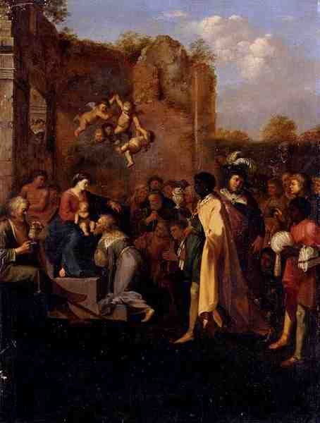 Poelenburch Cornelis Van Adoration Of The Magi A4 Photo Print