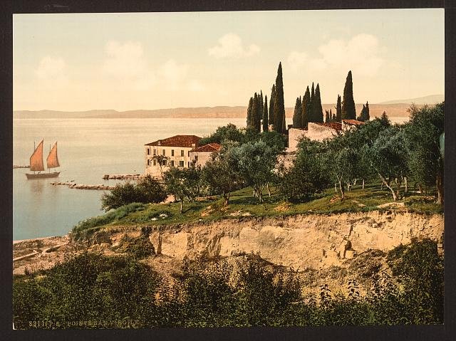 Pointe de Vigile Lake Garda Vintage A4 Photo Print