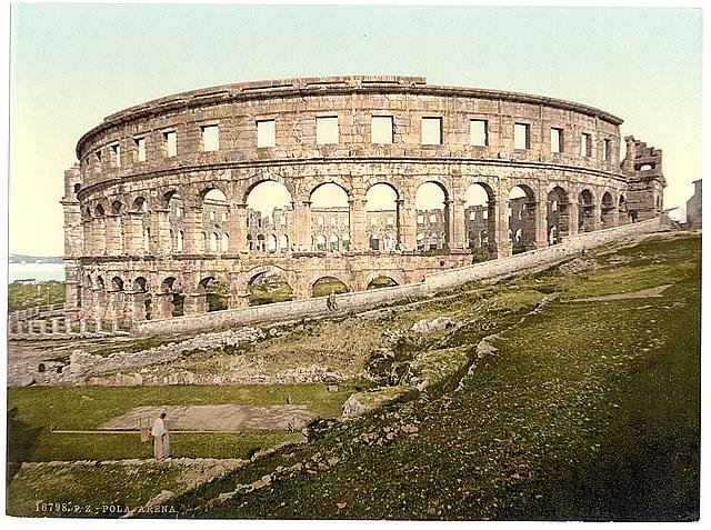 Pola the arena Istria Vintage A4 Photo Print