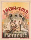 Polar Bears Lager Vintage Retro Advert Poster