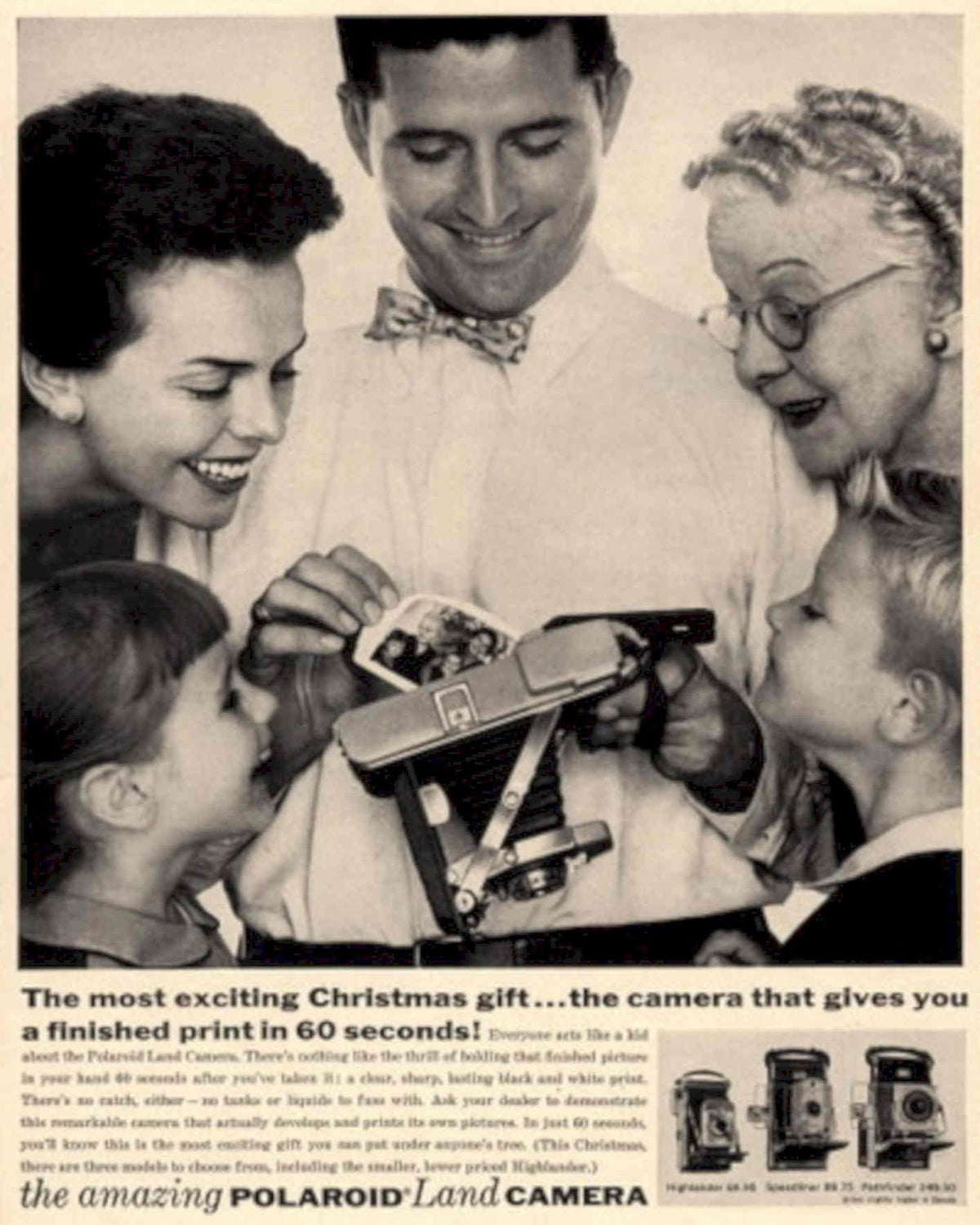 Polaroid Family Print 1950s Vintage Retro Advert Poster