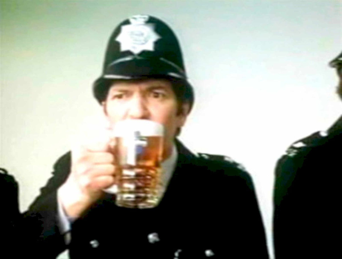 Police Beer Officer 1970s Vintage Retro Advert