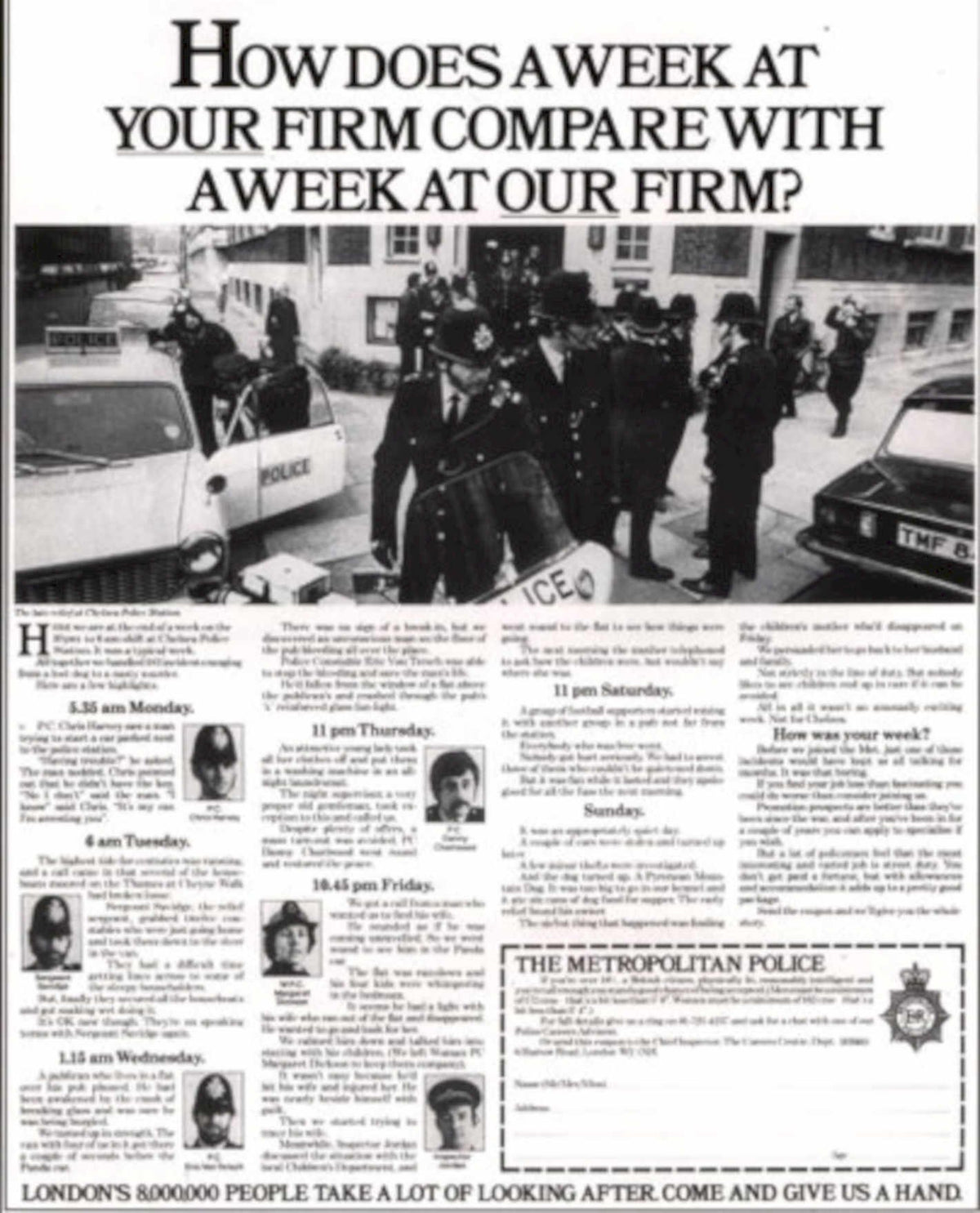 Police Ice Arrest 1970s Vintage Retro Advert