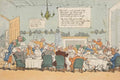 Political Feast Stage GB Cartoon Vintage Retro Advert Poster