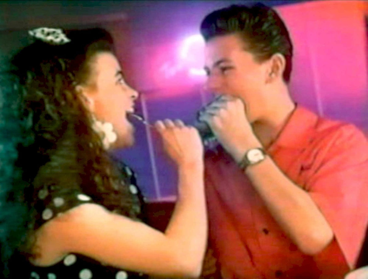 Polka Dot Couple 1990s Vintage Retro Advert