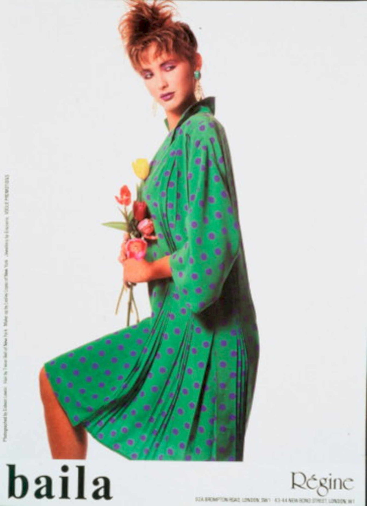 Polka Dress Regine 1980s Vintage Retro Advert