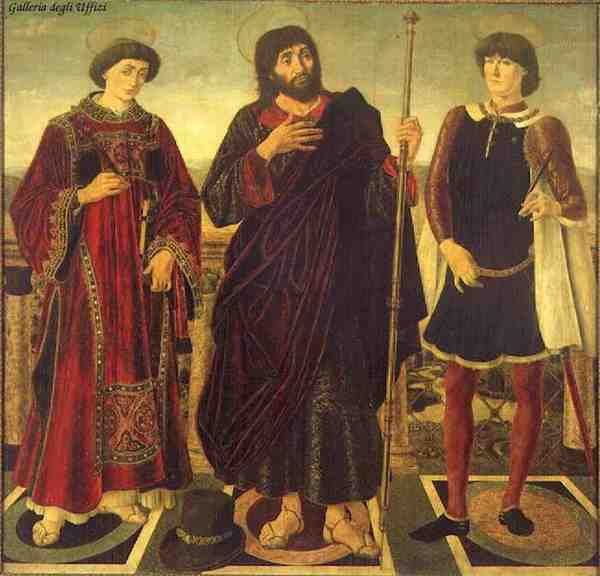 Pollaiuolo Antonio Del Altarpiece Of The Ss Vincent James And Eustace A4 Photo Print