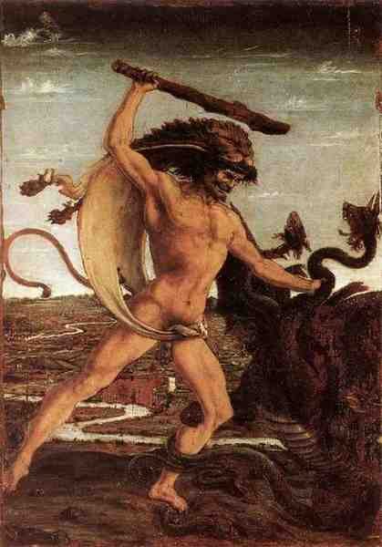 Pollaiuolo Antonio Del Hercules And The Hydra A4 Photo Print