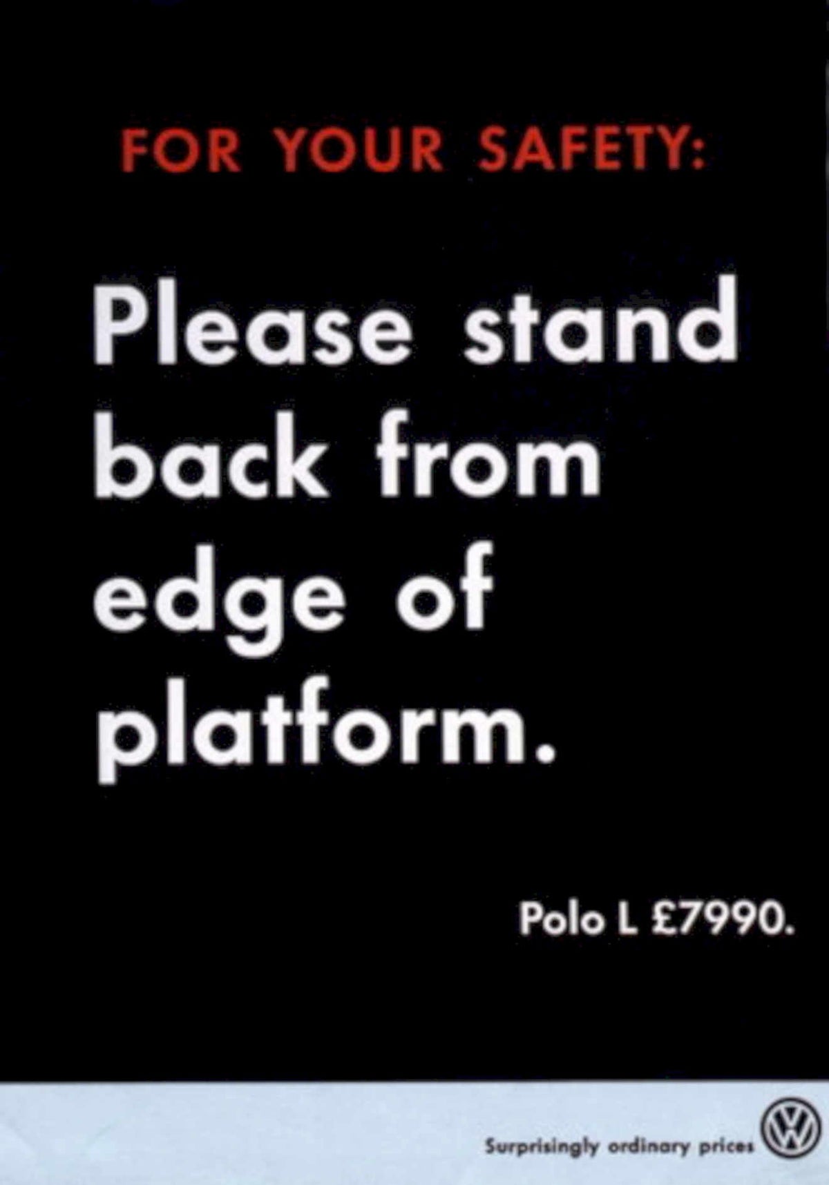 Polo Safety Sign 1990s Vintage Retro Advert