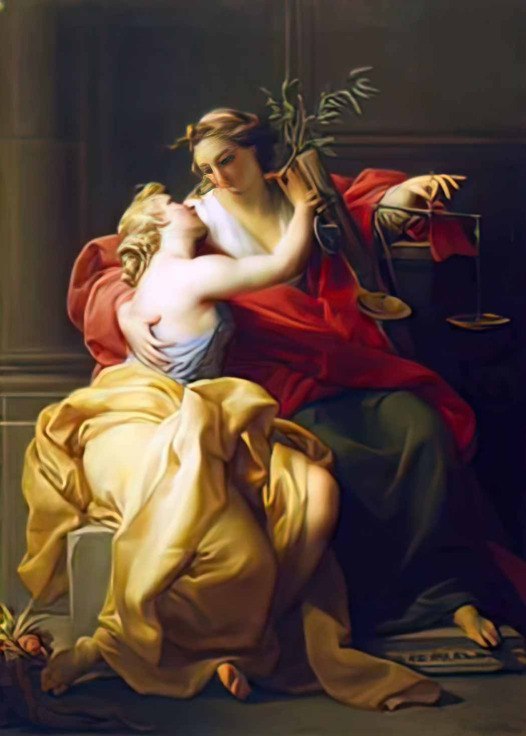Pompeo Batoni pompeo batoni peace and justice Art A4 Photo Print