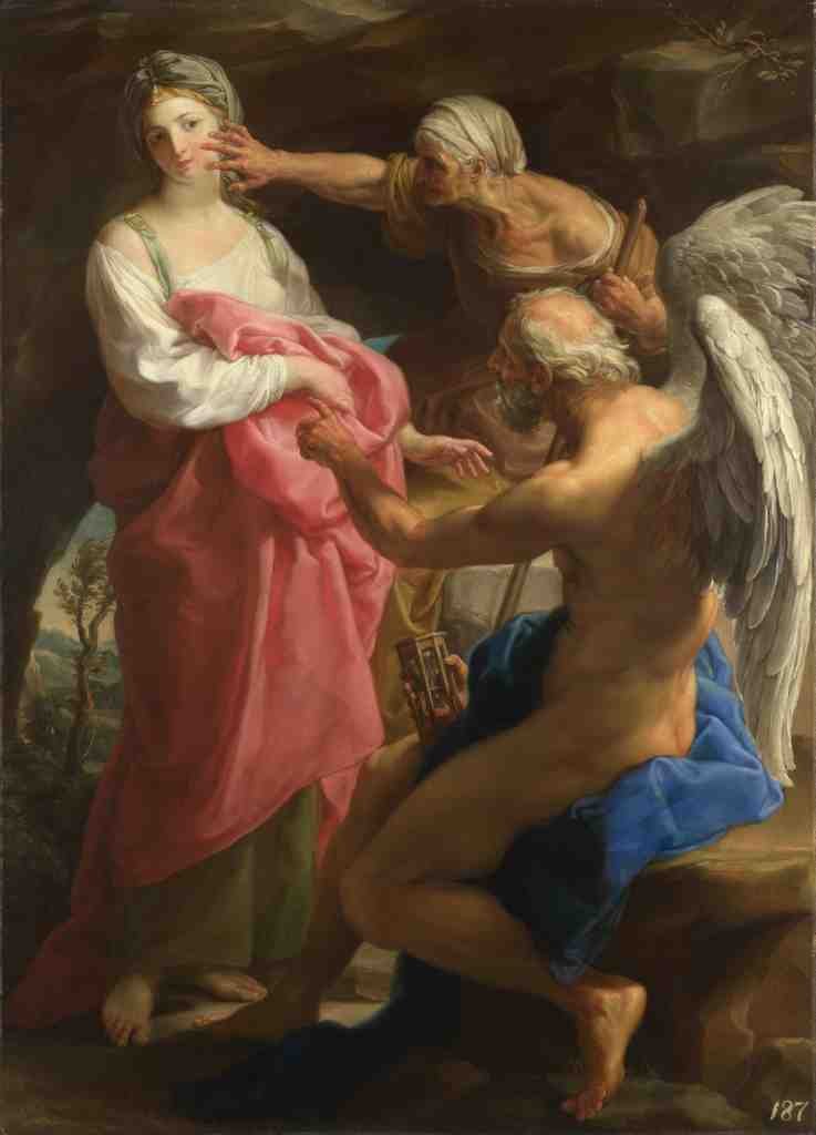 Pompeo Girolamo Batoni Time orders Old Age to destroy Beauty A4 Photo Print