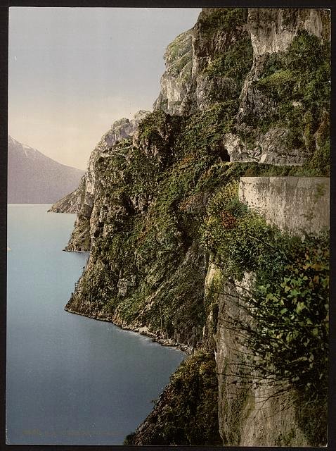 Ponale Road III Lake Garda Vintage A4 Photo Print