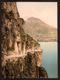 Ponale Road and view of Riva I Lake Garda Vintage A4 Photo Print