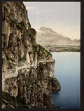 Ponale Road and view of Riva II Lake Garda Vintage A4 Photo Print
