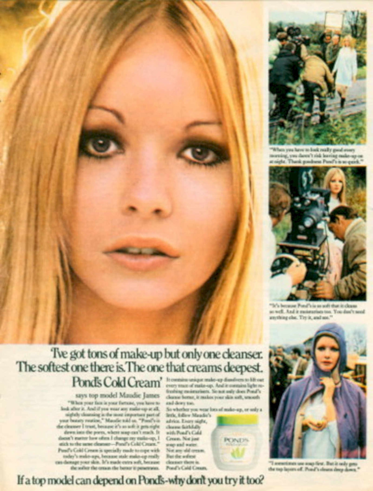 Ponds Cold Cream 1960s Vintage Retro Advert