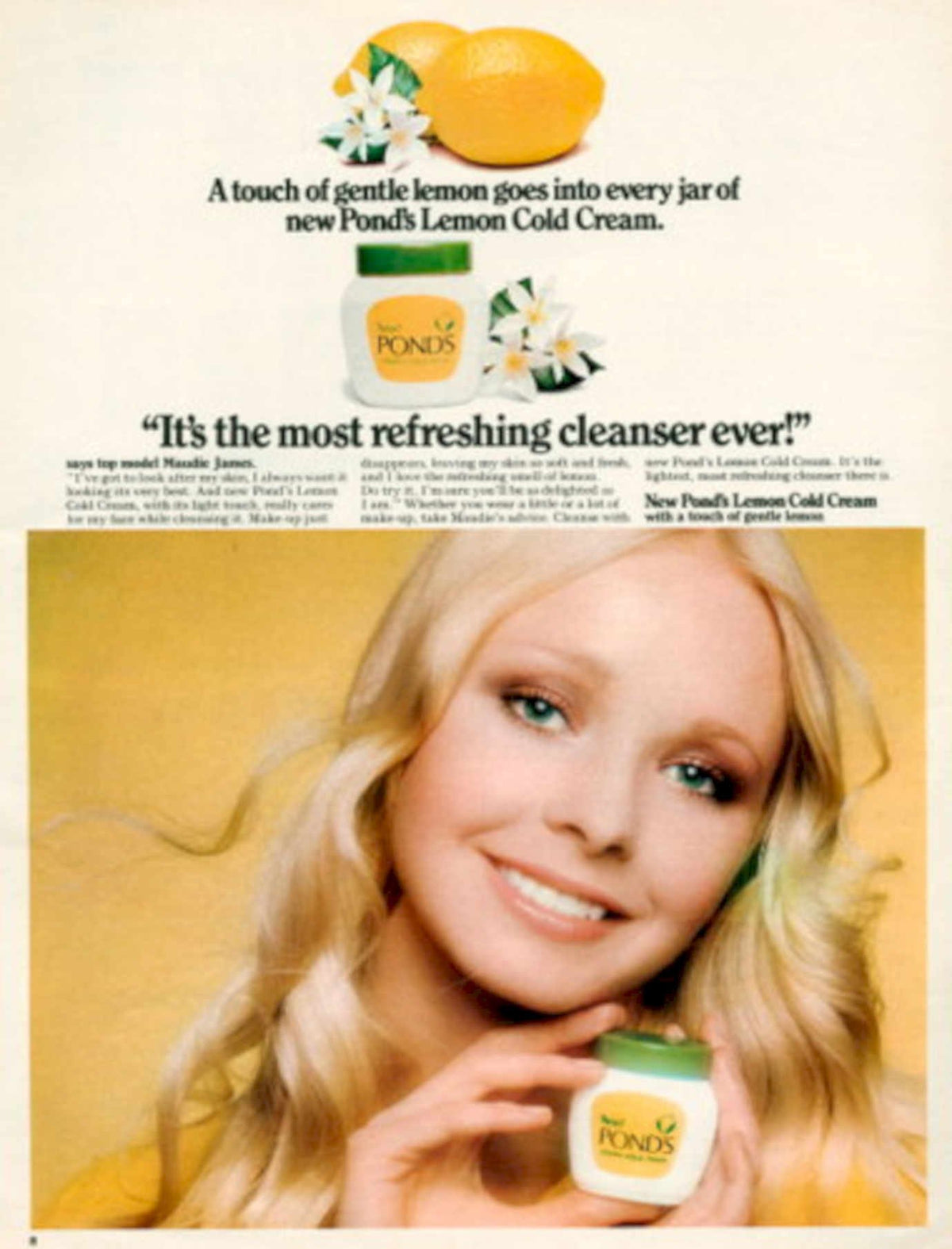 Ponds Lemon Cream 1970s Vintage Retro Advert