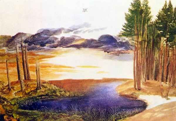Ponds in the forest by Durer A4 Photo Print