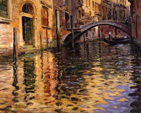 Pont Del Angelo Venice A4 Photo Print