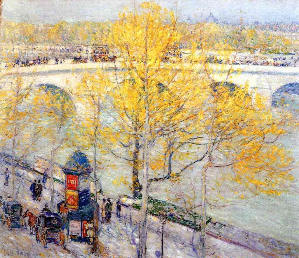 Pont Royal Paris Hassam Impressionism American A4 Photo Print