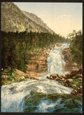 Pont dEpagne upper falls Cauterets Pyrenees Vintage A4 Photo Print