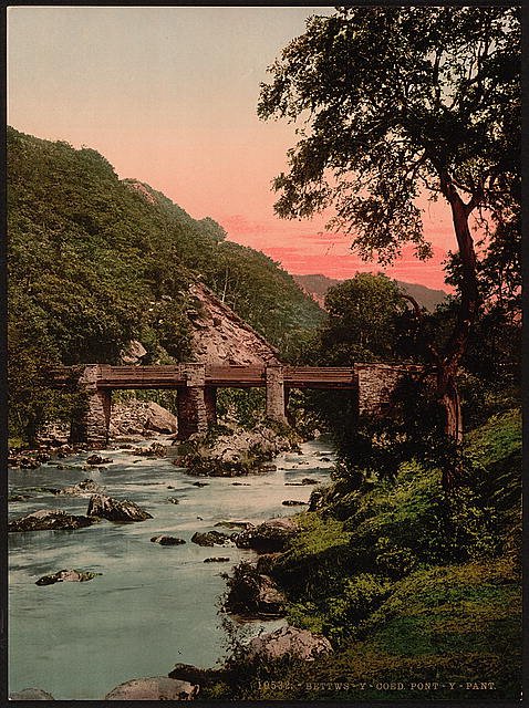Pont y Pair Bettws y Coed Vintage A4 Photo Print