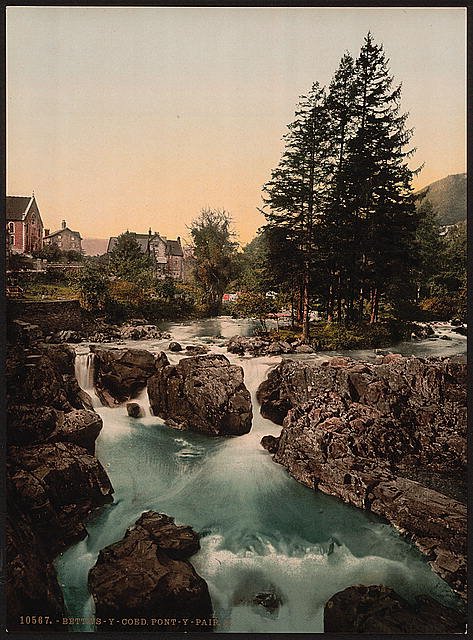 Pont y Pair II Bettws y Coed Vintage A4 Photo Print